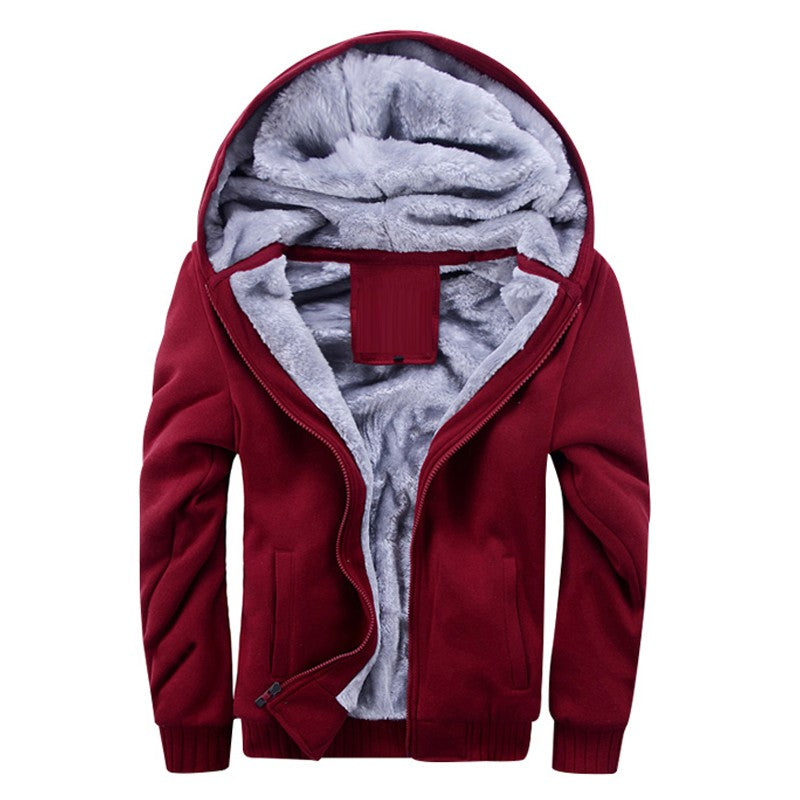 Plus Fleece Sweater Men S Casual Sport Fleece Hooded Jackets