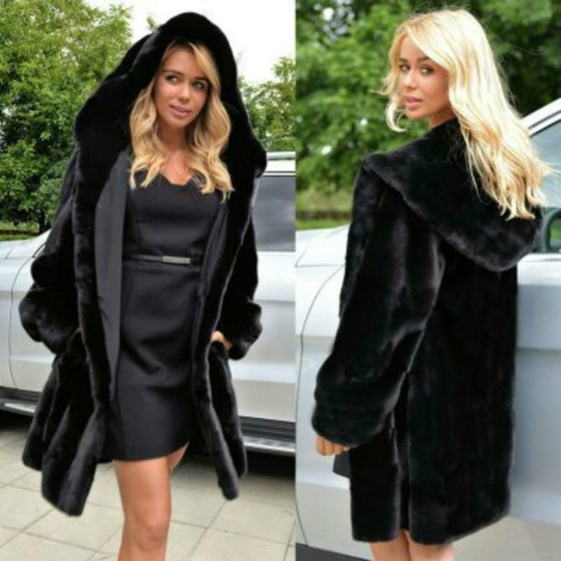 Mink faux fur coat