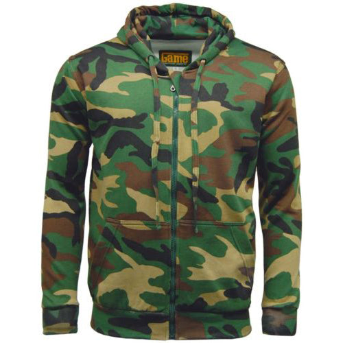 Game Camouflage Zip Hoodie