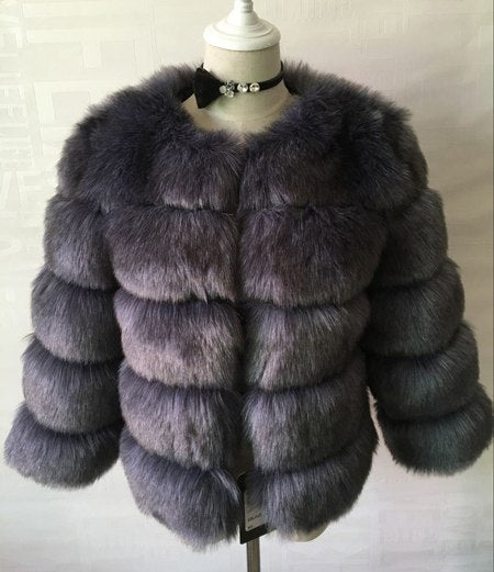 Mink Coats Women Winter New Fashion FAUX Fur Coat Elegant Thick Warm Outerwear Fake Fur Jacket Chaquetas Mujer