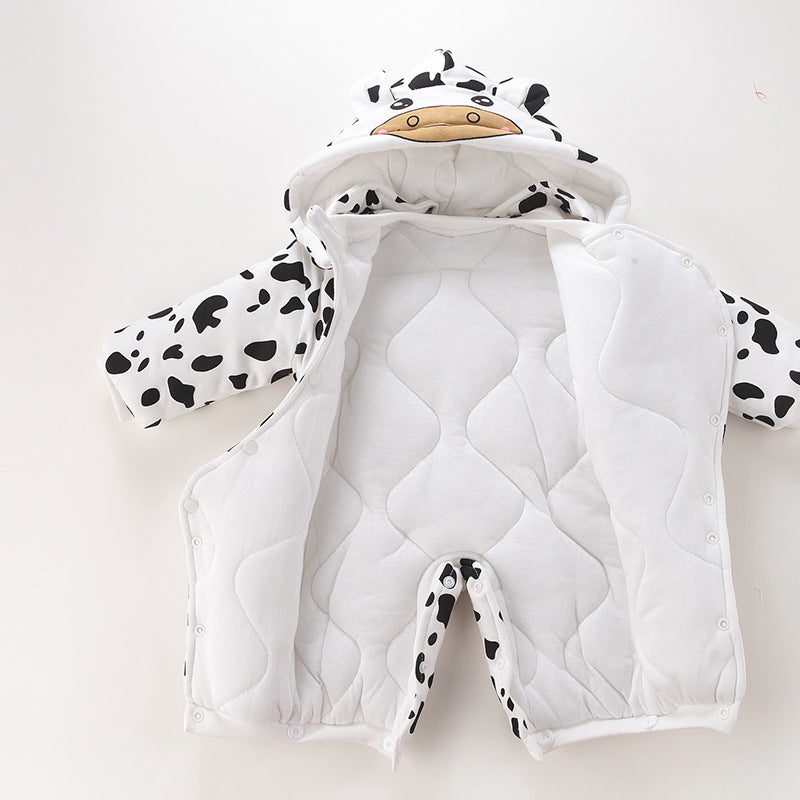 Baby cow one-piece cotton coat