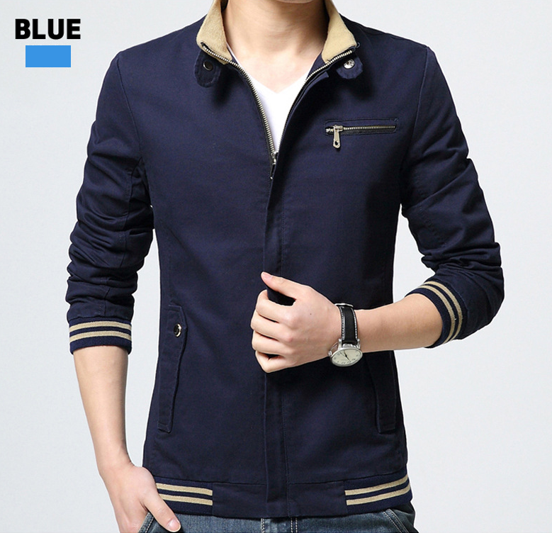 Spring Autumn Men Casual Jacket Coat Men's Fashion Washed Pure Cotton Brand-Clothing Jackets Male Coats