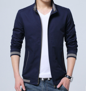 Spring Autumn Men Casual Jacket Coat Men's Fashion Washed Pure Cotton Brand-Clothing Jackets Male Coats