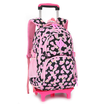 kids Rolling bags On wheels Children wheeled backpack for girls kid School Trolley Bag Travel Trolley School backpack bag Child