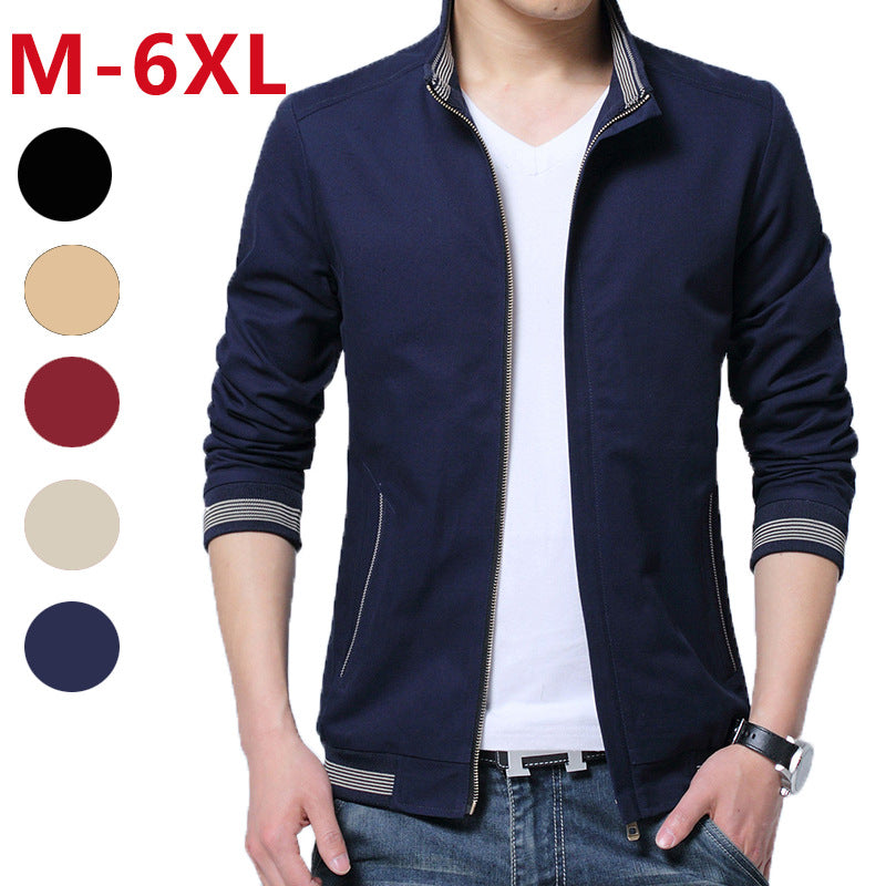 Spring Autumn Men Casual Jacket Coat Men's Fashion Washed Pure Cotton Brand-Clothing Jackets Male Coats