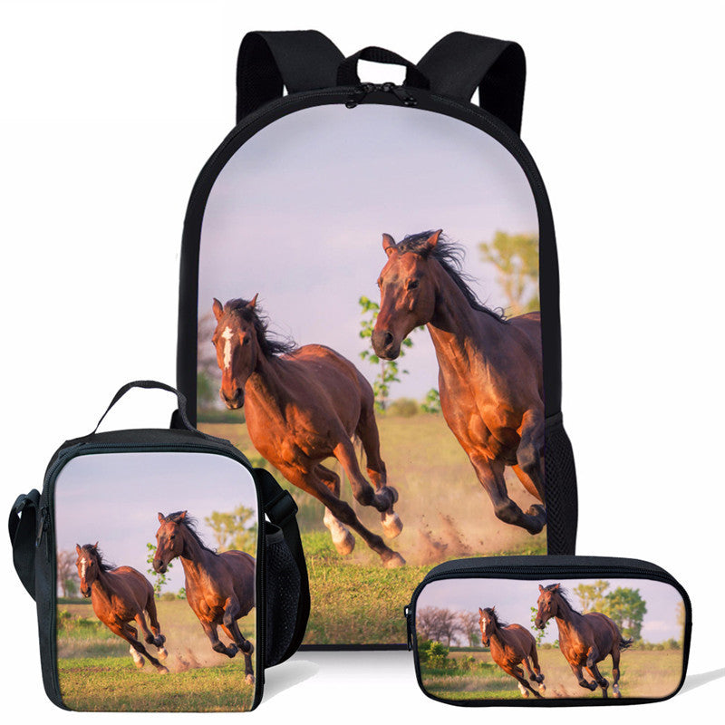 Mustang Personality Student School Bag Lunch Bag