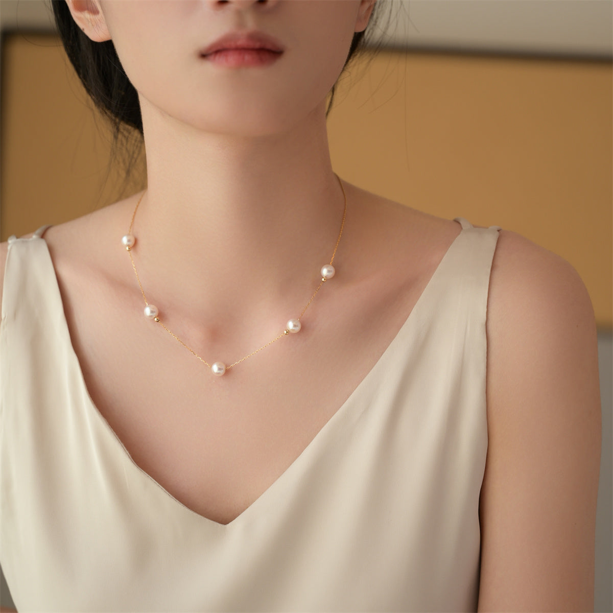 Sky Star 18K Gold Pearl Necklace