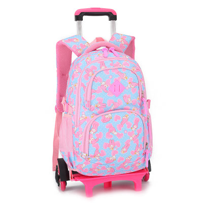 kids Rolling bags On wheels Children wheeled backpack for girls kid School Trolley Bag Travel Trolley School backpack bag Child