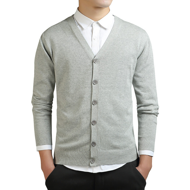 Men's cardigan knitted sweater