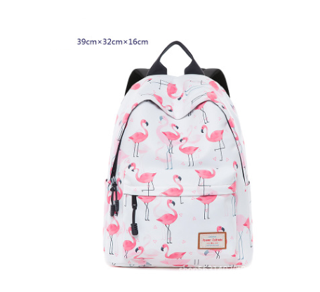 Middle school student schoolbag female print backpack