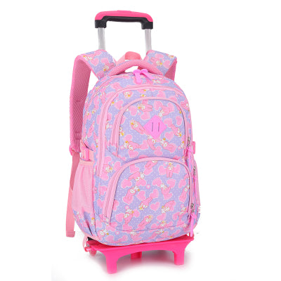 kids Rolling bags On wheels Children wheeled backpack for girls kid School Trolley Bag Travel Trolley School backpack bag Child