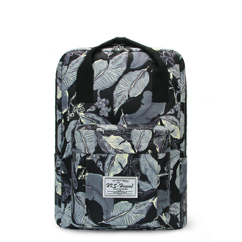 Printed school bag junior high school student backpack