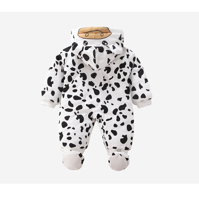 Baby cow one-piece cotton coat