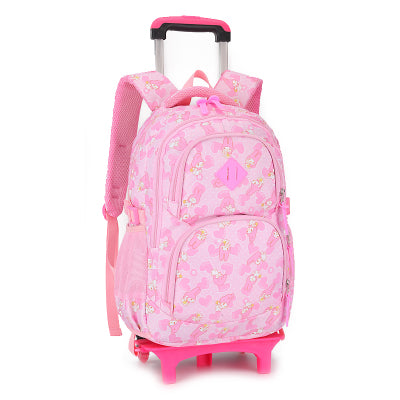 kids Rolling bags On wheels Children wheeled backpack for girls kid School Trolley Bag Travel Trolley School backpack bag Child