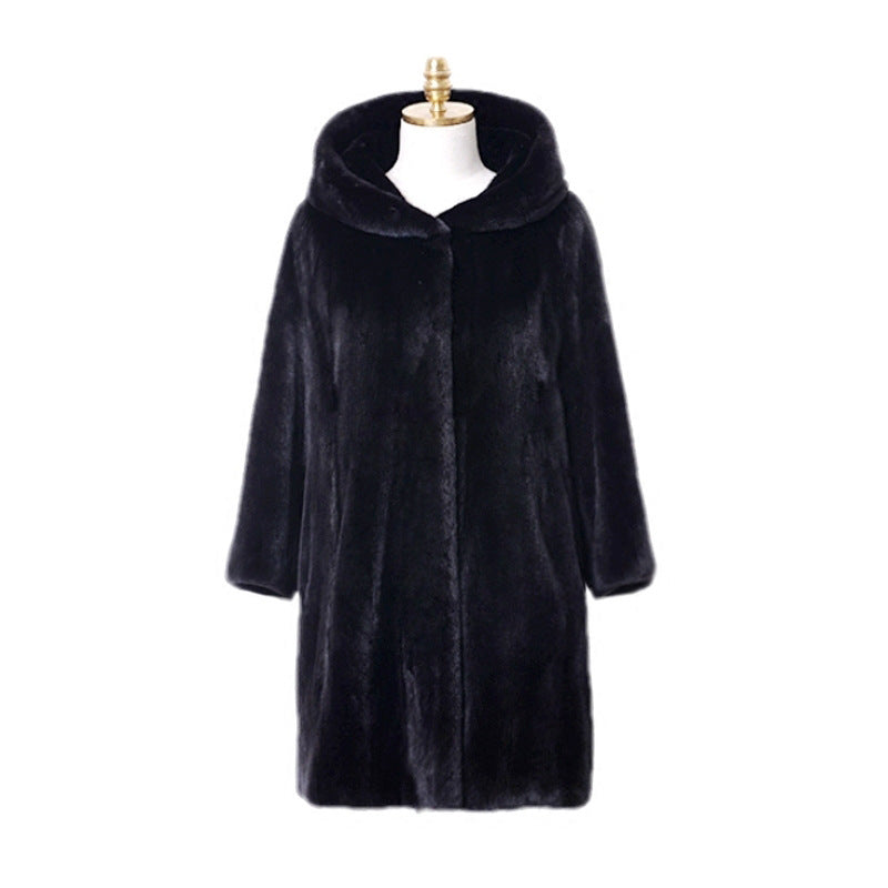 Mink faux fur coat