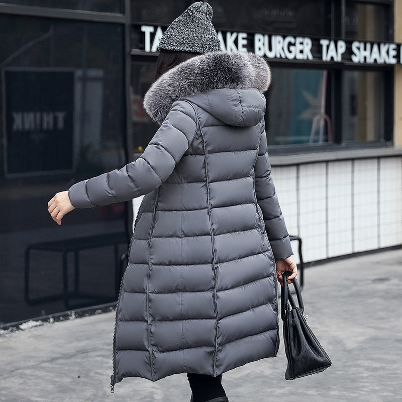 Fur collar down jacket