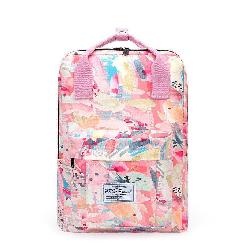 Printed school bag junior high school student backpack