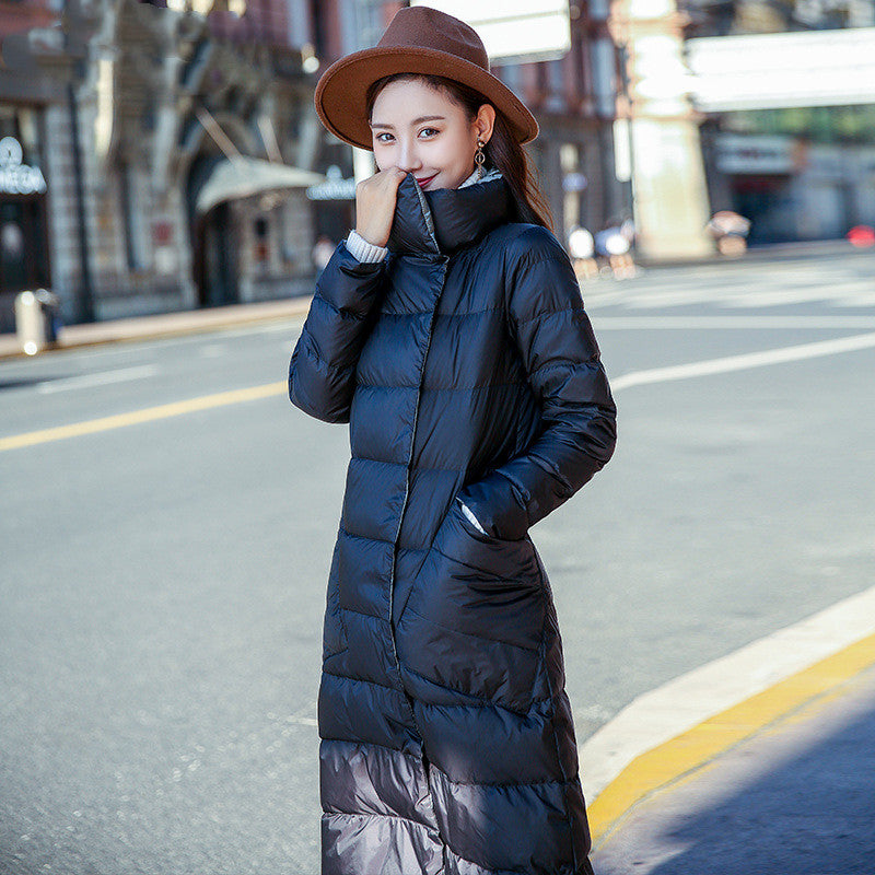 Double-sided down jacket women in winter