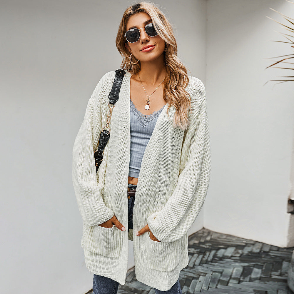 Women's thick cardigan sweater