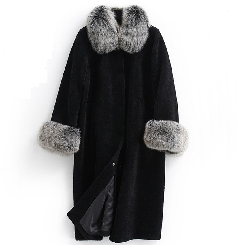 Whole Mink Long Coat Faux Fur Coat