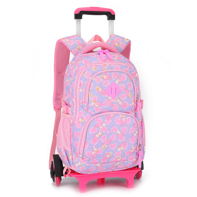 kids Rolling bags On wheels Children wheeled backpack for girls kid School Trolley Bag Travel Trolley School backpack bag Child