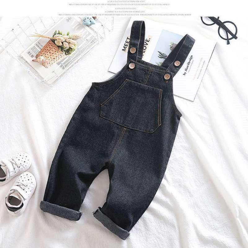 Infant Toddler Jeans Baby Denim Overalls Children's Korean-style Casual Loose Pants