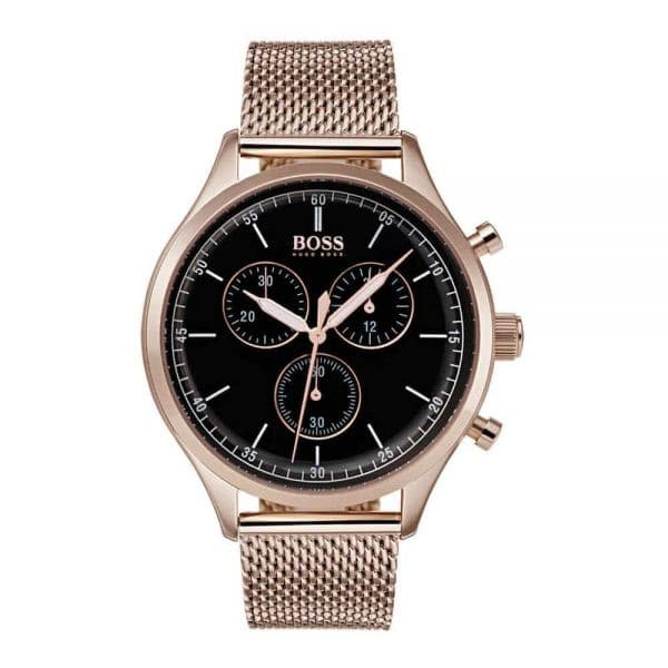 HUGO BOSS Mens Rose Gold Companion Watch HB 1513548