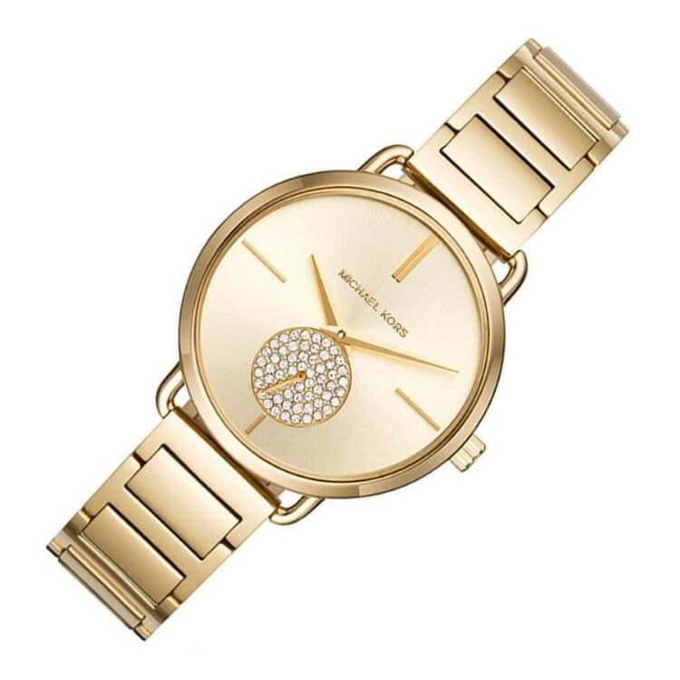 Michael Kors Portia Gold-Tone Two-Hand Sub-Eye Watch MK3639