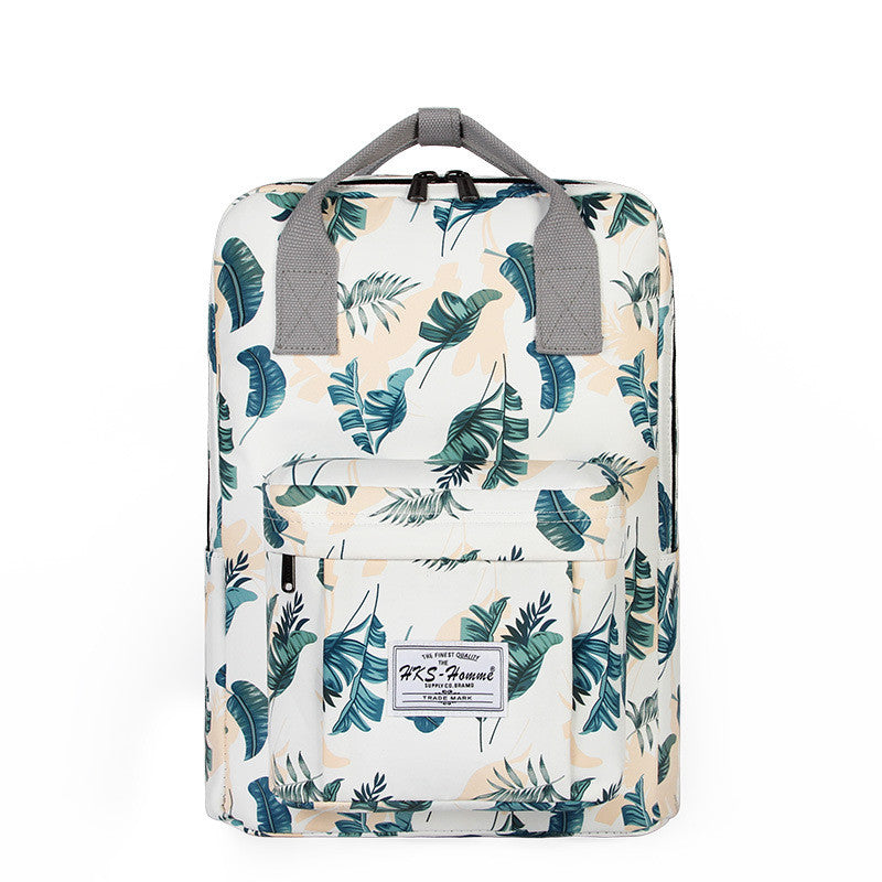 Printed school bag junior high school student backpack