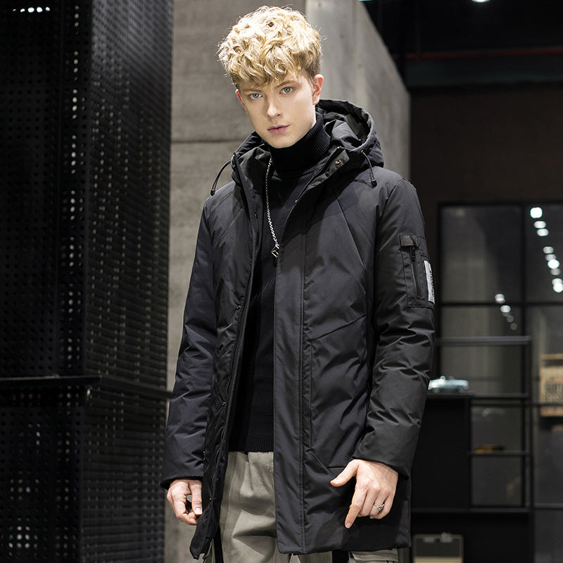 Hooded thick warm down jacket