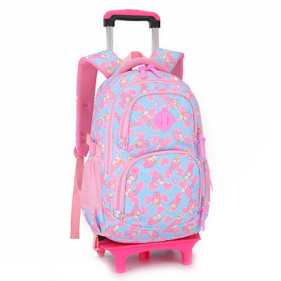 kids Rolling bags On wheels Children wheeled backpack for girls kid School Trolley Bag Travel Trolley School backpack bag Child