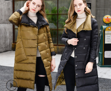 Duck Down Long Women Warm Winter puffer Jacket