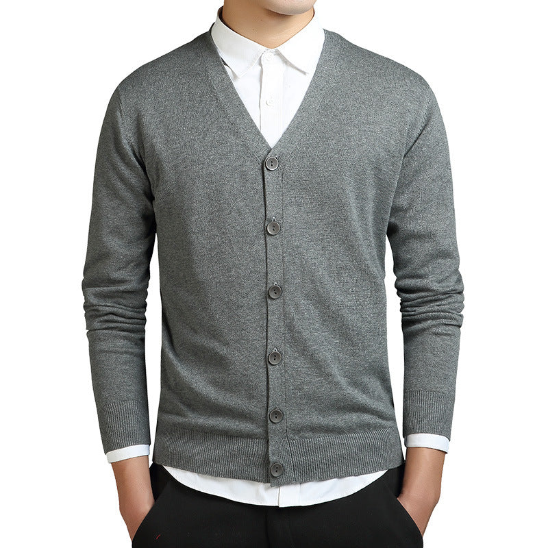 Men's cardigan knitted sweater