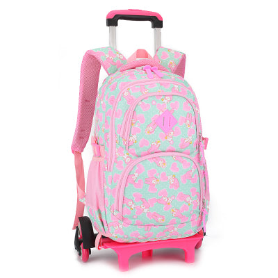 kids Rolling bags On wheels Children wheeled backpack for girls kid School Trolley Bag Travel Trolley School backpack bag Child