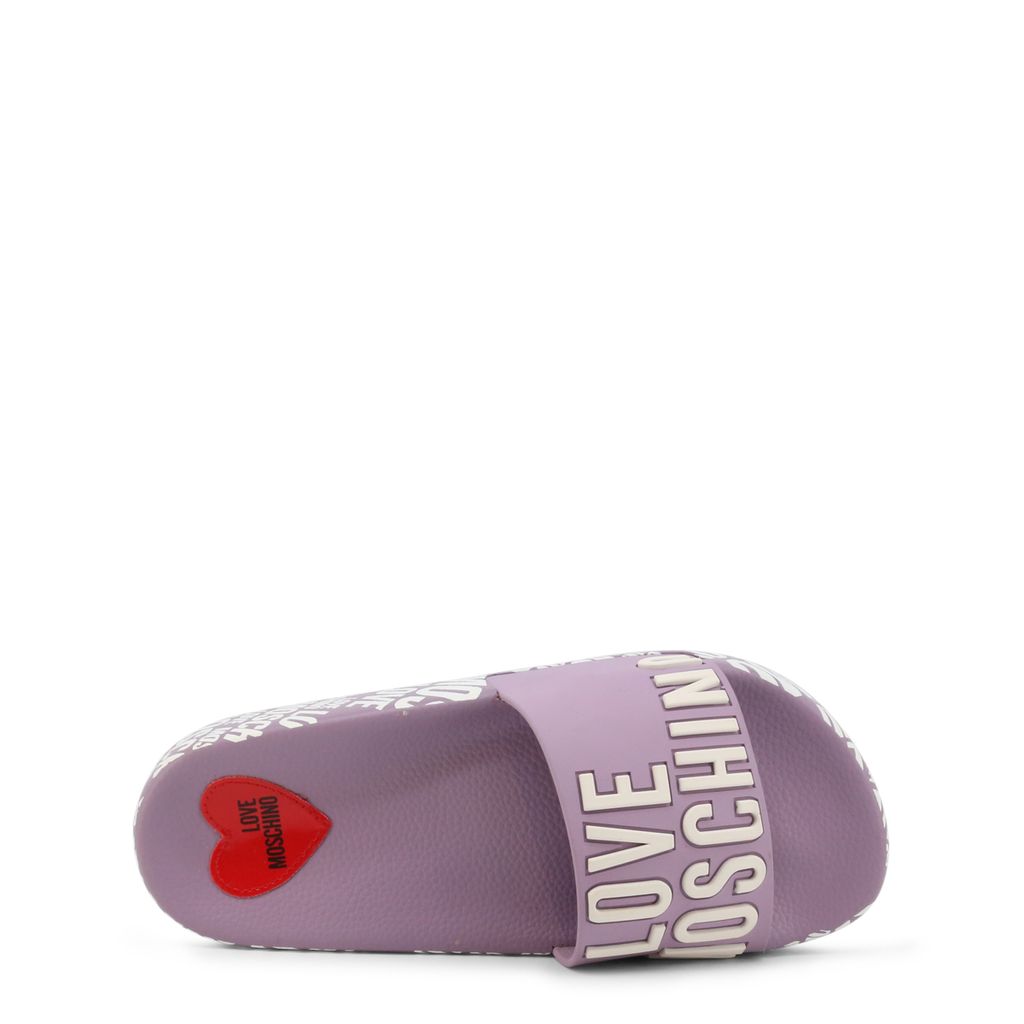 Love Moschino Pretty Purple Slide Sandals