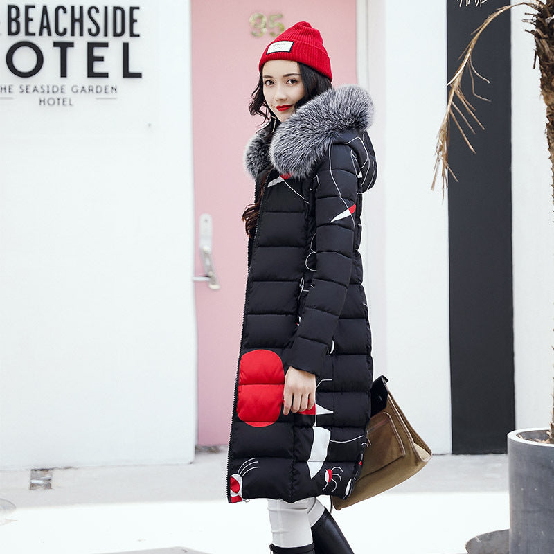 Fur collar down jacket