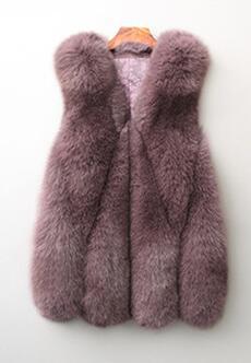 Faux fox fur coat