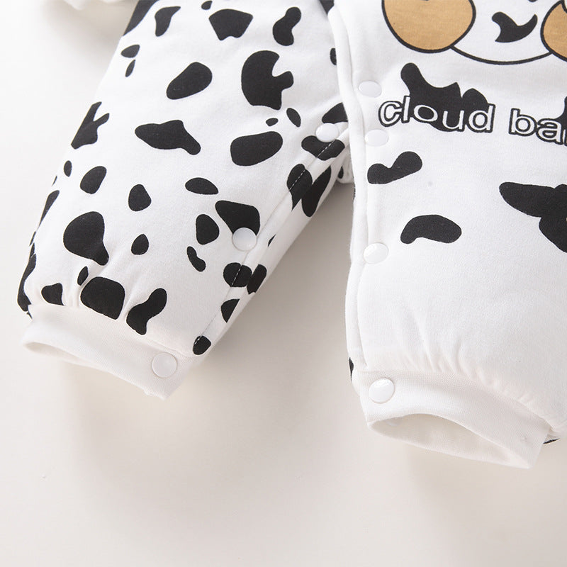 Baby cow one-piece cotton coat