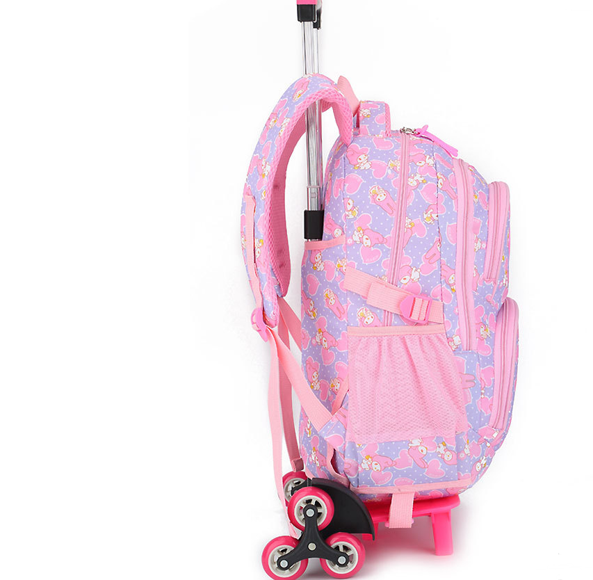 kids Rolling bags On wheels Children wheeled backpack for girls kid School Trolley Bag Travel Trolley School backpack bag Child