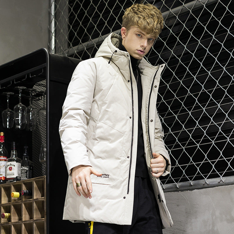 Hooded thick warm down jacket