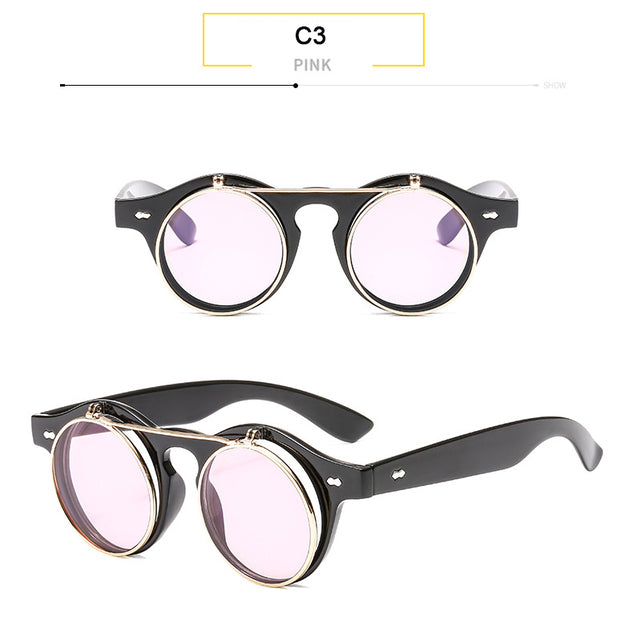 Round Flip Up Sunglasses