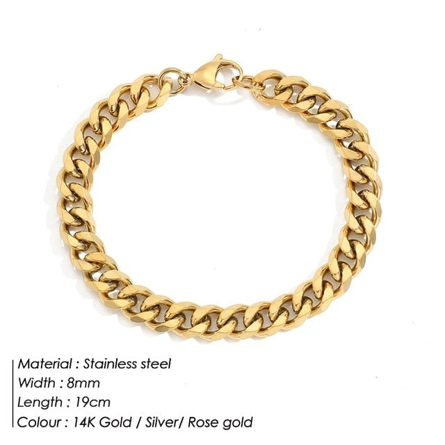 Curb Chain Stainless Steel Bracelet