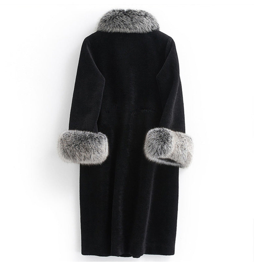 Whole Mink Long Coat Faux Fur Coat