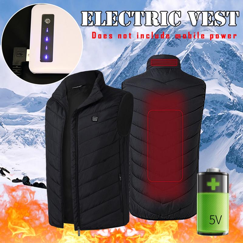 Heated Vest Smart Electric Heating Jacket Men Women Waistcoat Winter