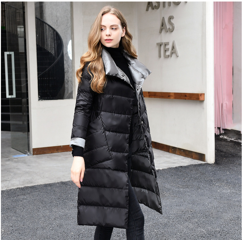 Duck Down Long Women Warm Winter puffer Jacket