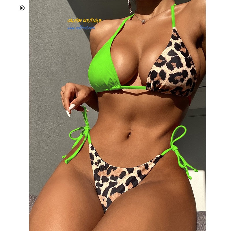 Ellolace Leopard 2 Piece Bikini Set