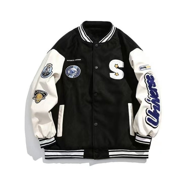 Veste de baseball brodée matelassée