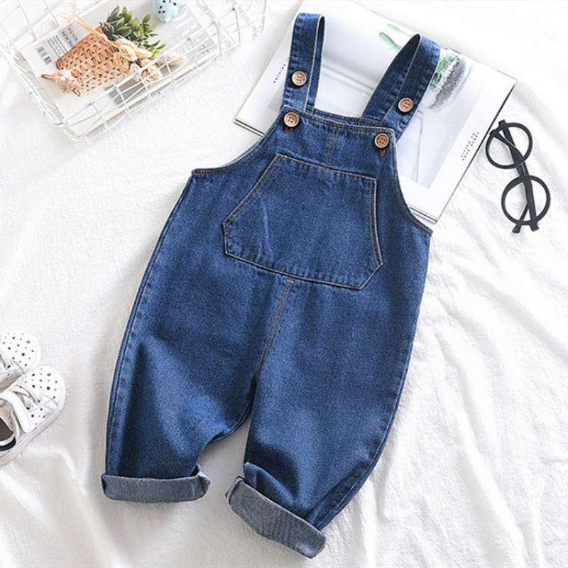 Infant Toddler Jeans Baby Denim Overalls Children's Korean-style Casual Loose Pants