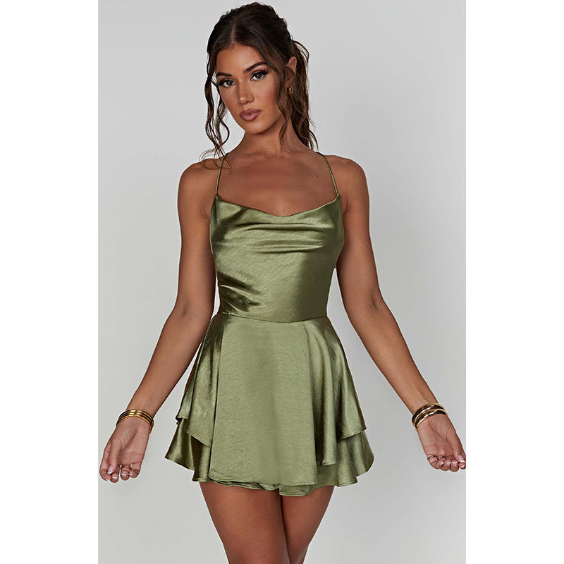 Bizzaro Mini Silk Playsuit