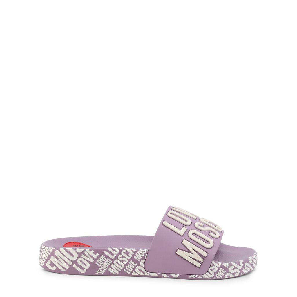 Love Moschino Pretty Purple Slide Sandals